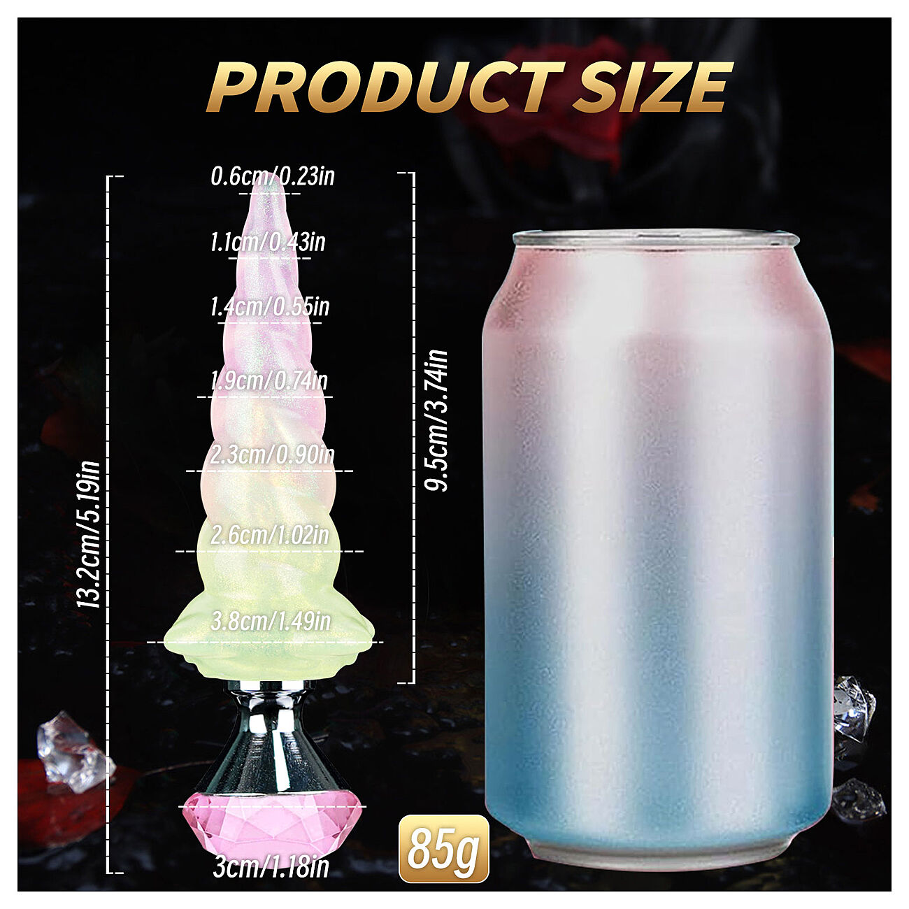 Alien Toys Unicorn - Anaalitappi timantilla