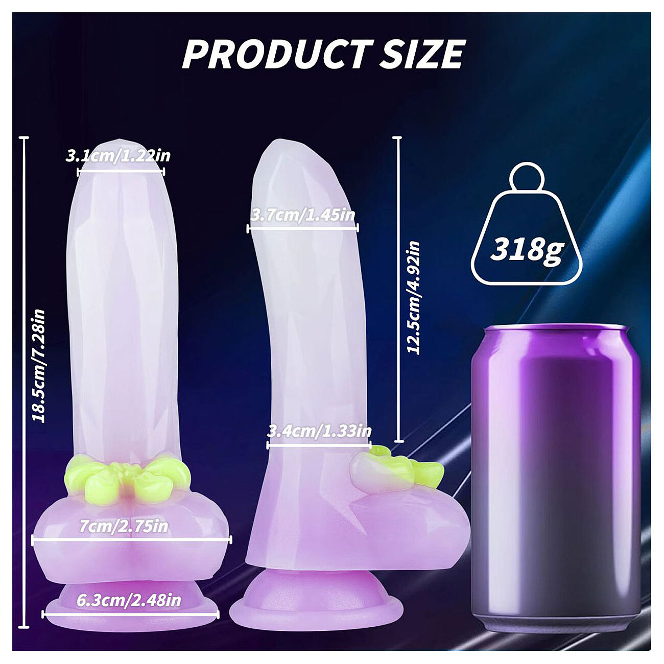 Alien Toys Mirabel - Fantasiadildo imukupilla ja rusetilla