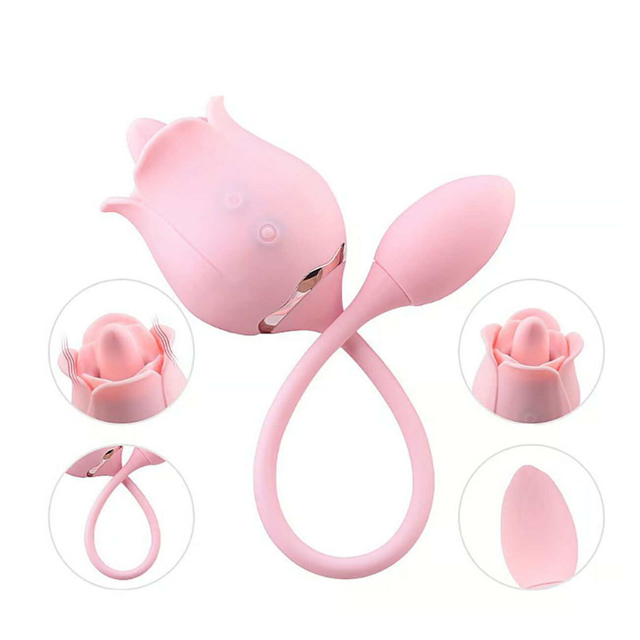 Twin Blossoms - Ruusuvibraattori, pinkki