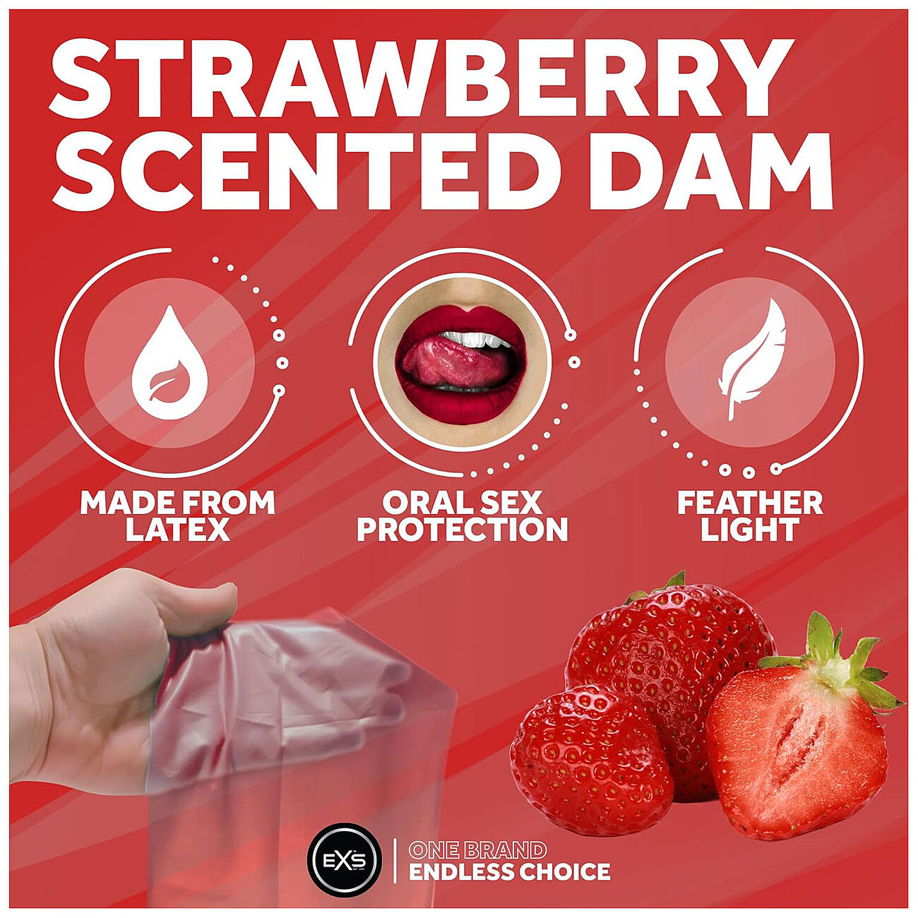 EXS Oral Dam - Hajustettu suuseksisuoja, 4 kpl