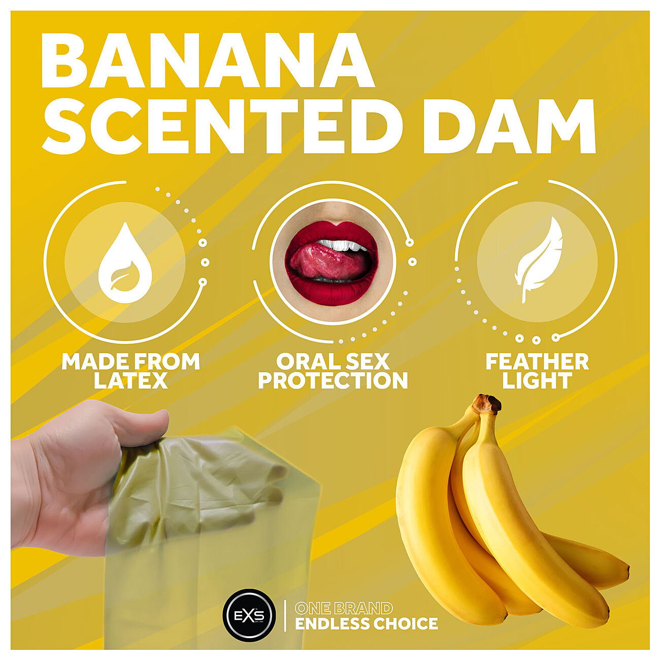 EXS Oral Dam - Hajustettu suuseksisuoja, 4 kpl