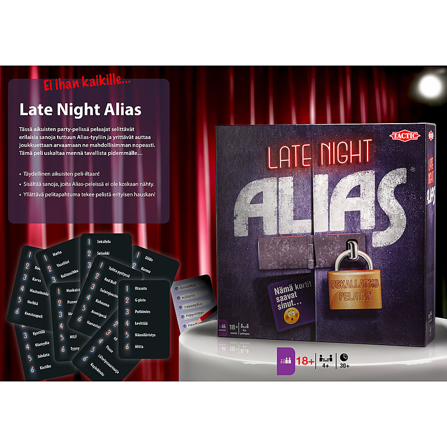 Late Night Alias sanaselityspeli