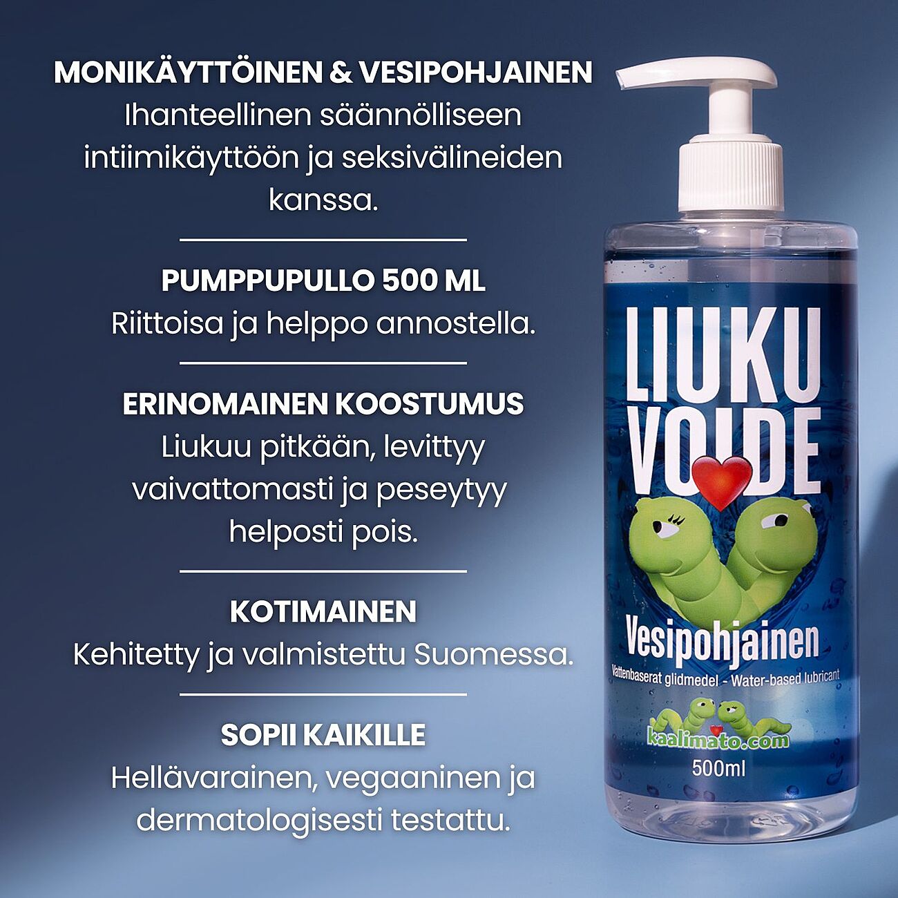 Kaalimato - Liukuvoide pumppupullo, 500 ml