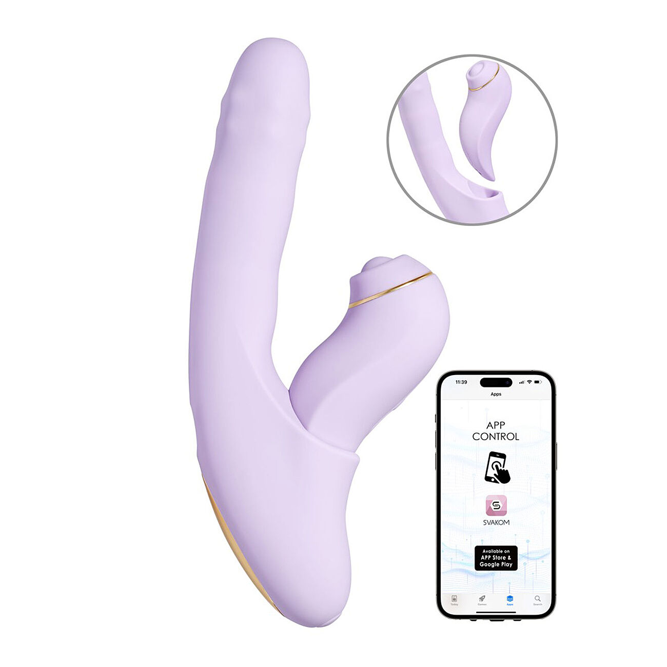 SVAKOM DuoGlow - Vibraattori ja klitoriskiihotin