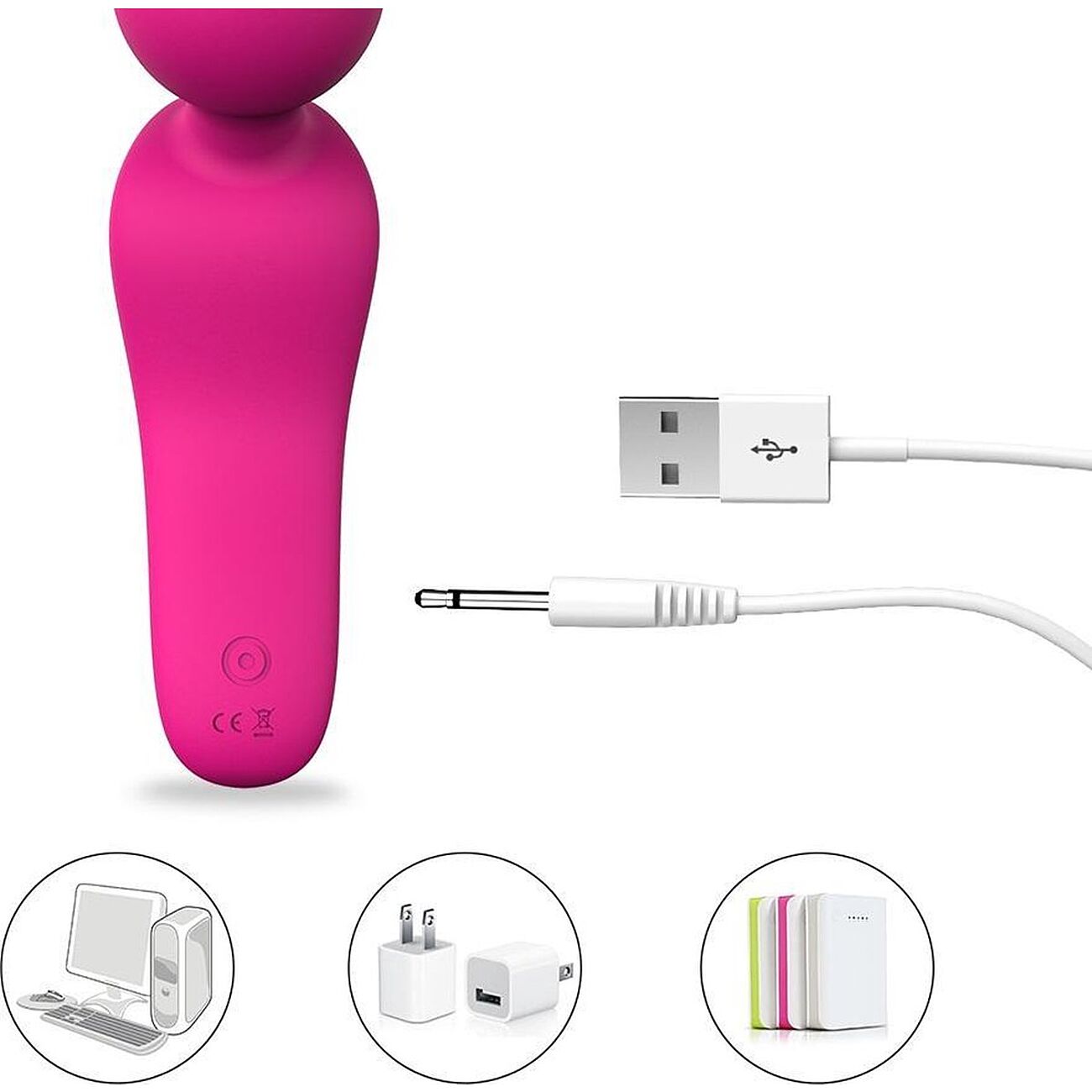 Eve - Mini wand-vibraattori, pinkki