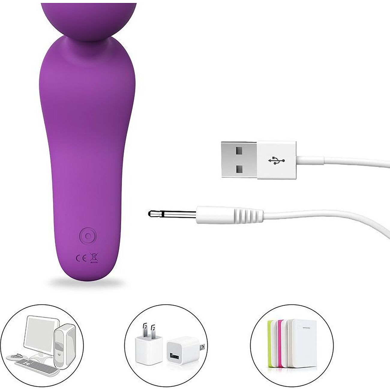 Eve - Mini wand-vibraattori, violetti