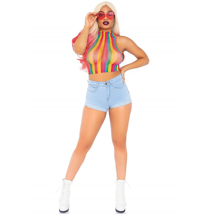 Leg Avenue - Rainbow crop top