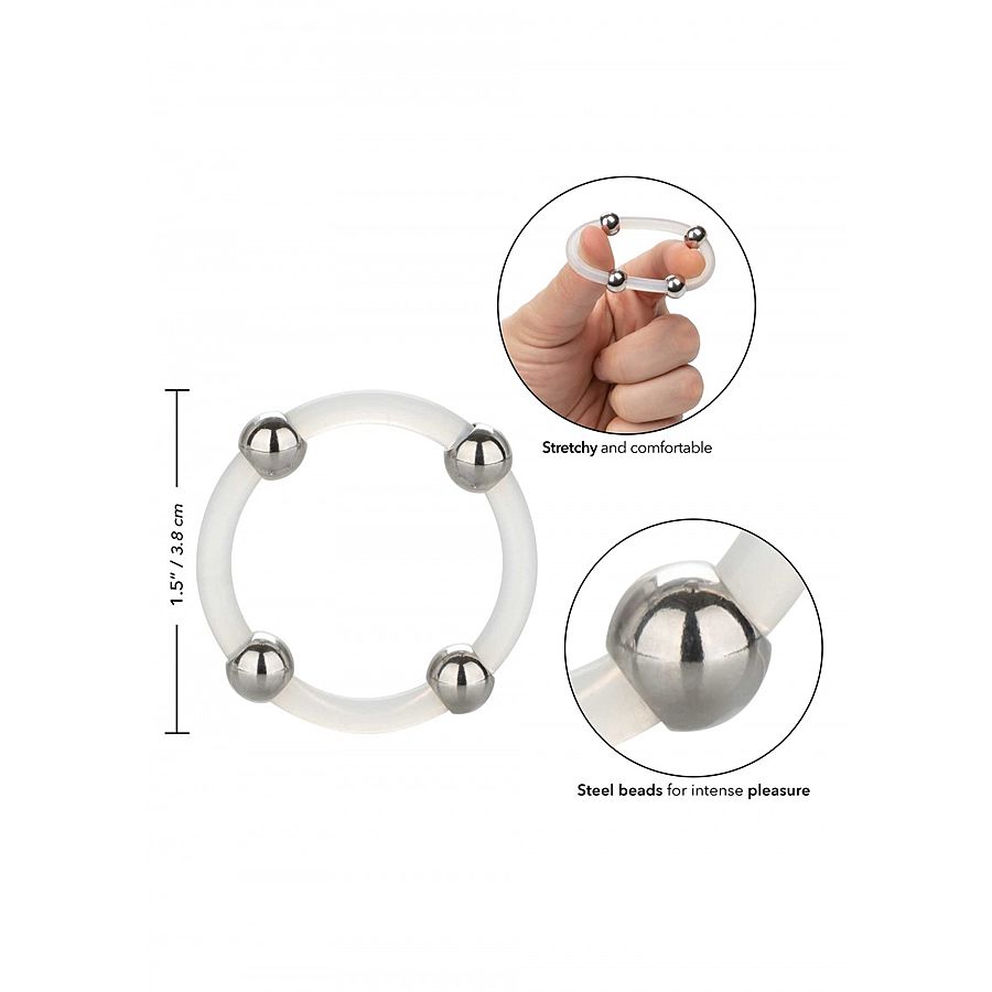 Silikoninen penisrengas metallikuulilla