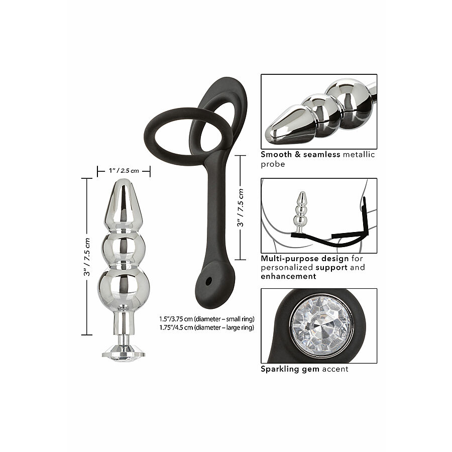 Star Fucker - Muotoiltu anaalitappi penis-kivesrenkaalla