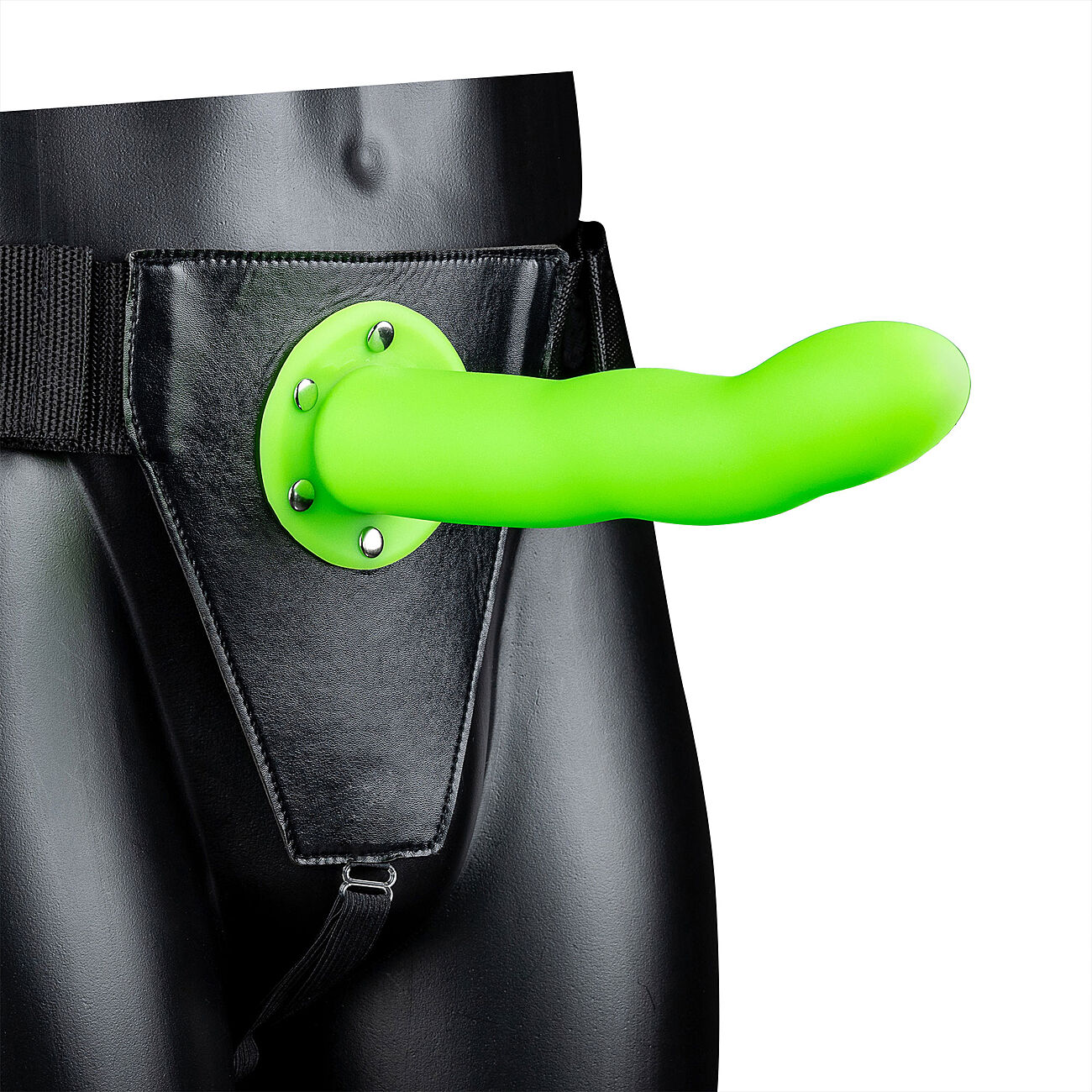 Ouch - Pimeässä hohtava ontto ja kaareva strap-on