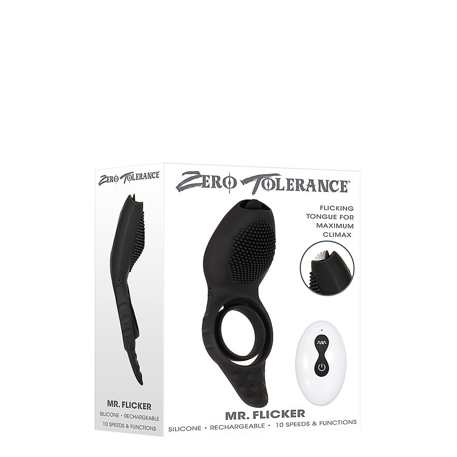 Zero Tolerance Mr. Flicker - Moottoroitu penis-kivesrengas