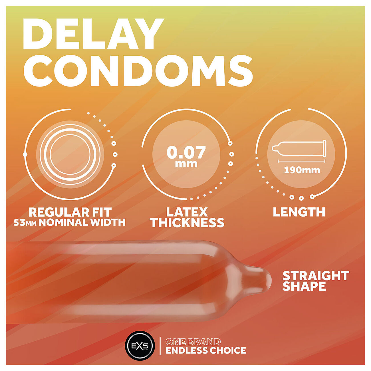 EXS Delay Endurance - Viiv�stytt�v� kondomi, 48 kpl