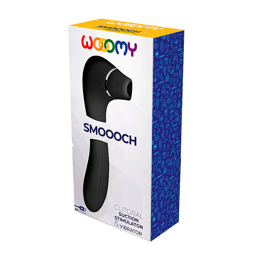 Wooomy Smoooch - Klitoriskiihotin ja vibraattori, musta