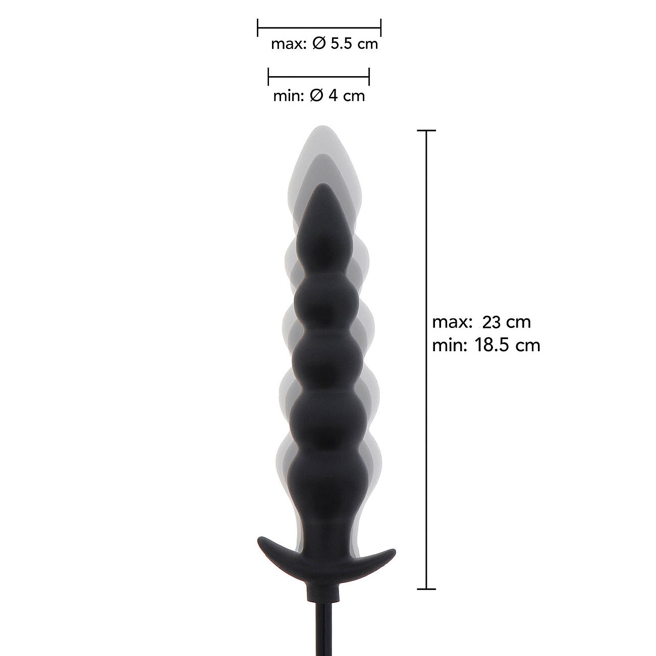 EXTREME - Pumpattava muotoiltu anaalitappi