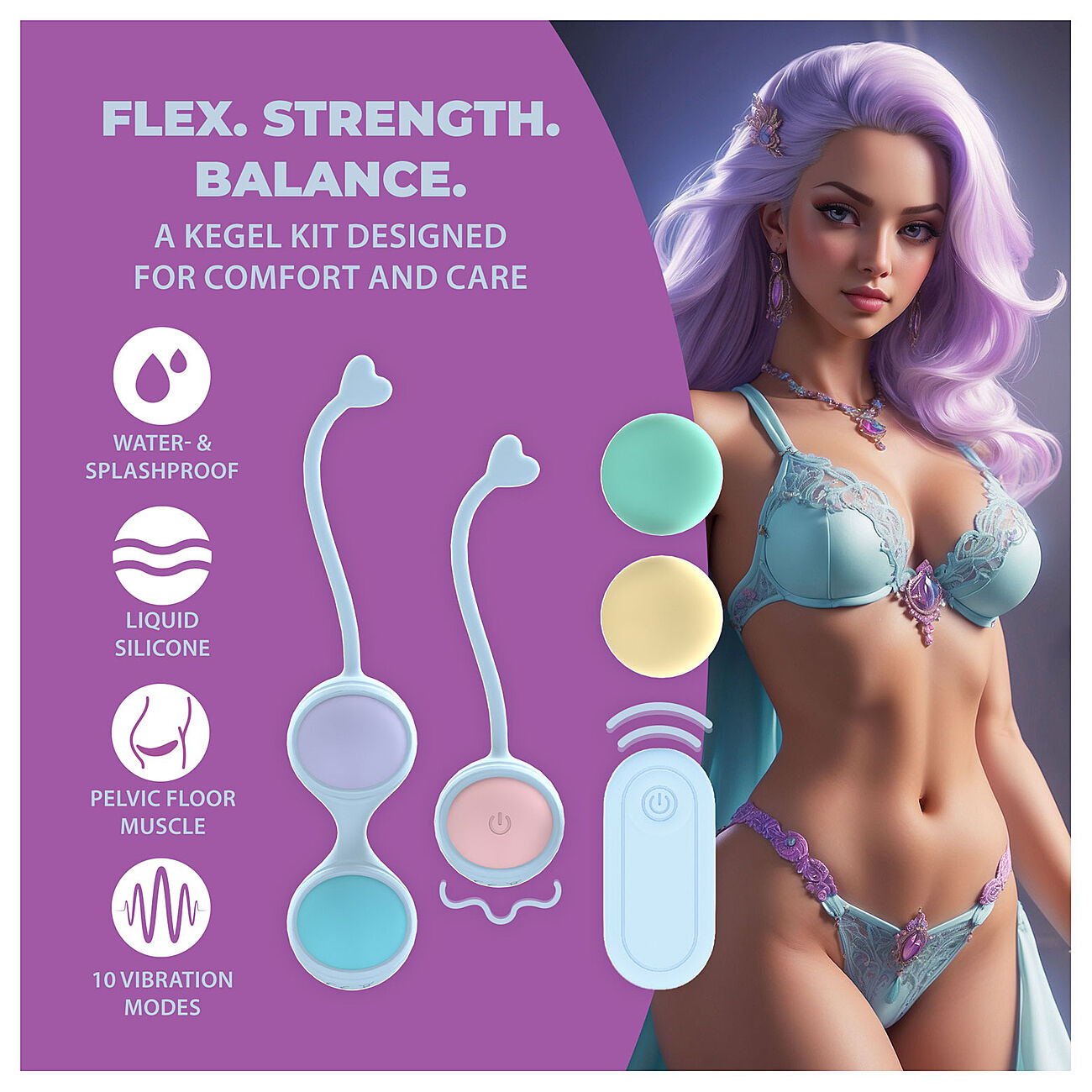 Loveline - Geishakuulasetti moottoroidulla kuulalla, 5 kpl