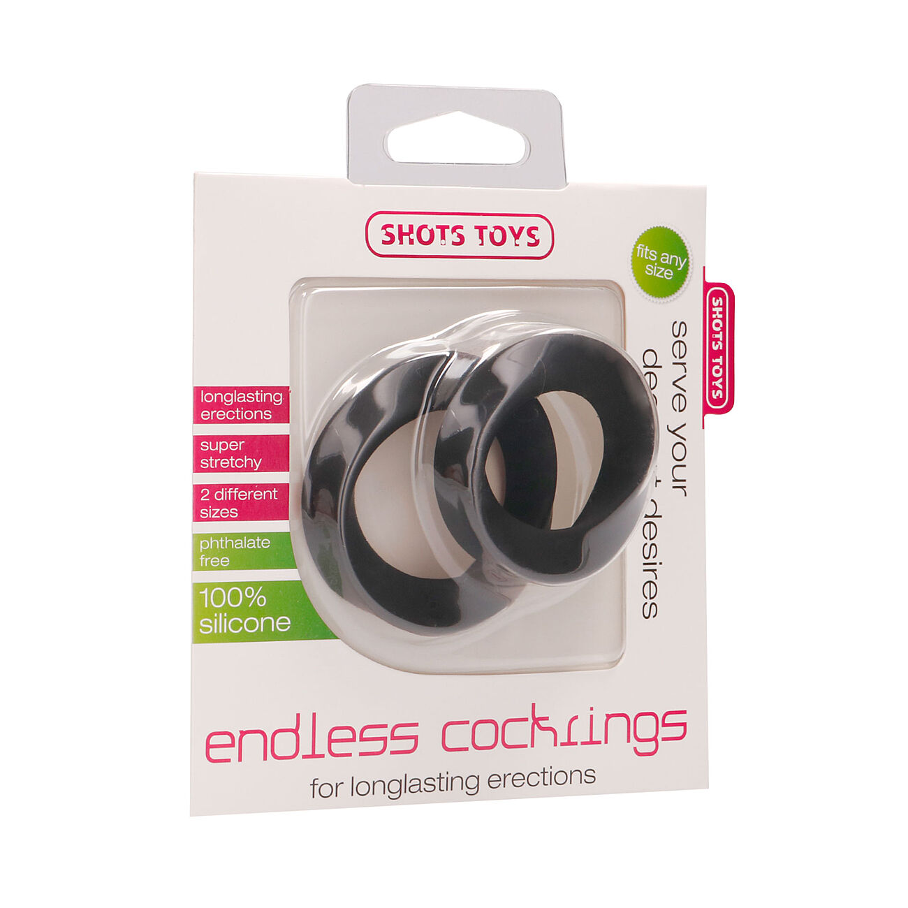 Shots Toys Endless Cockrings - Silikoniset penisrenkaat