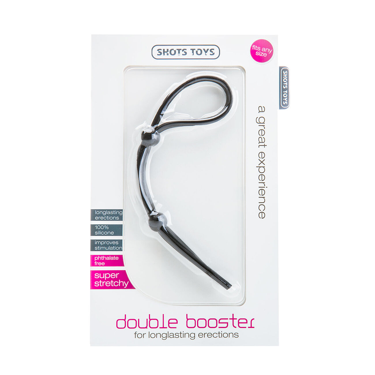 Shots Toys Double Booster - S��dett�v� peniskivesremmi