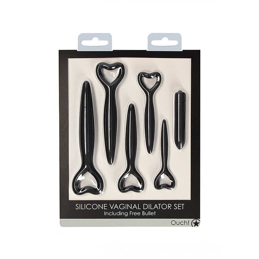 Ouch - Silikoniset dilataatiopuikot luotivibraattorilla 