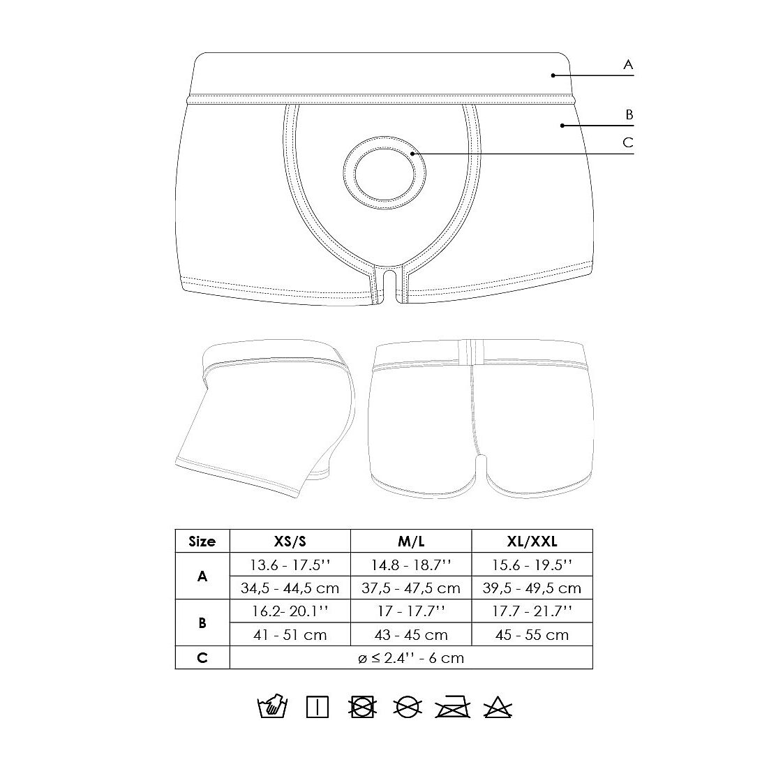Ouch - Strap-on bokserit kuulavibraattorilla