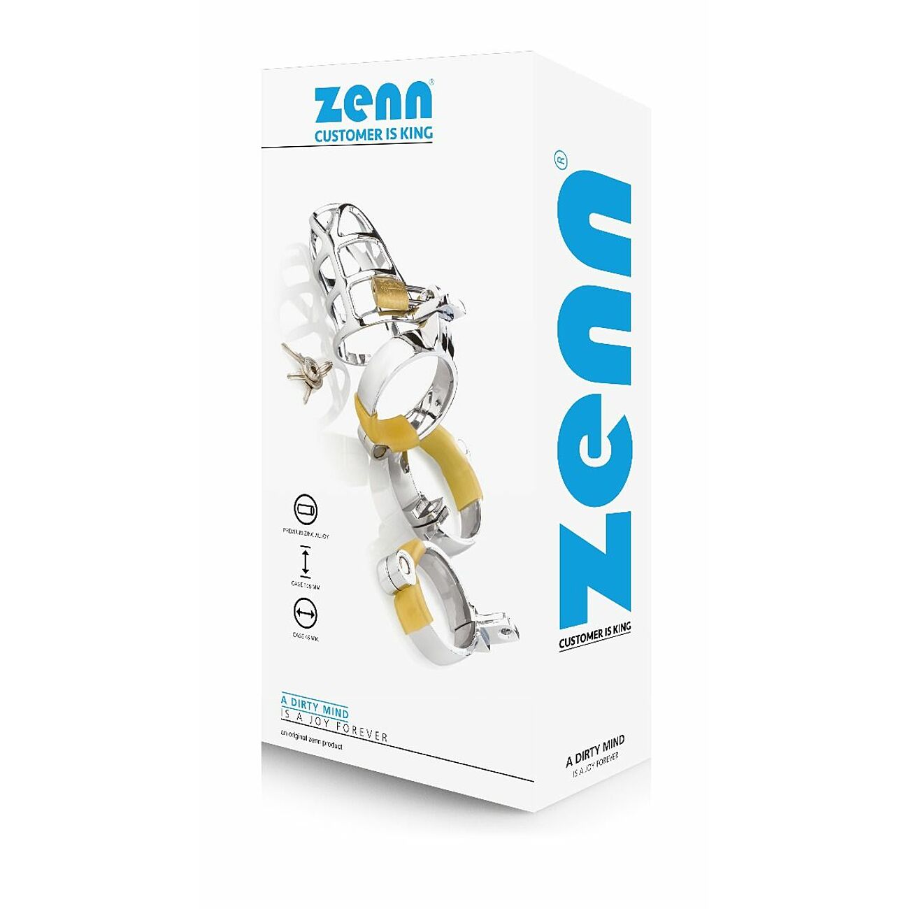 ZENN - Metallinen siveysvy penis-kivesrenkailla