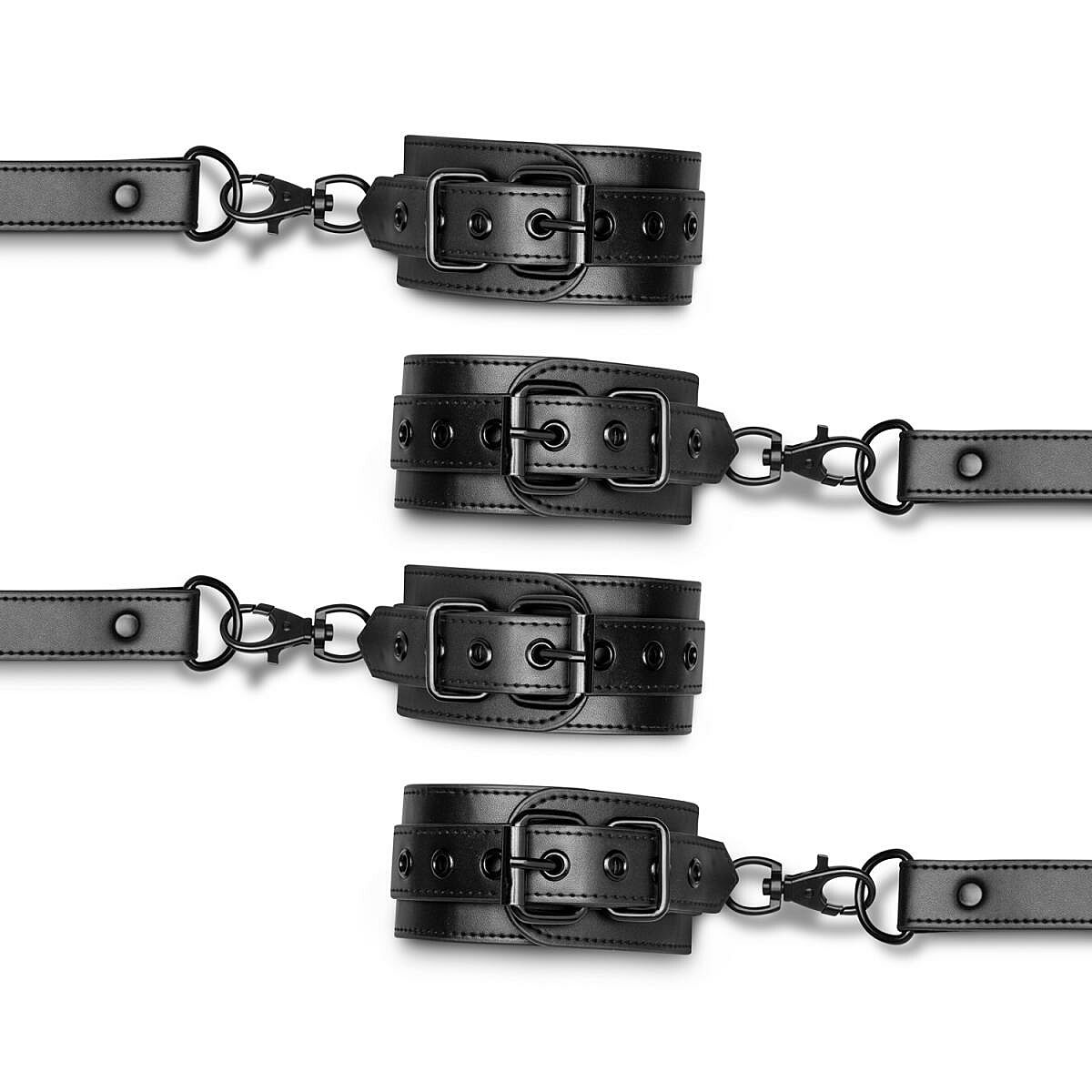 Bedroom Fantasies Hogtie - Sidontaremmi ksi- ja nilkkakahleilla