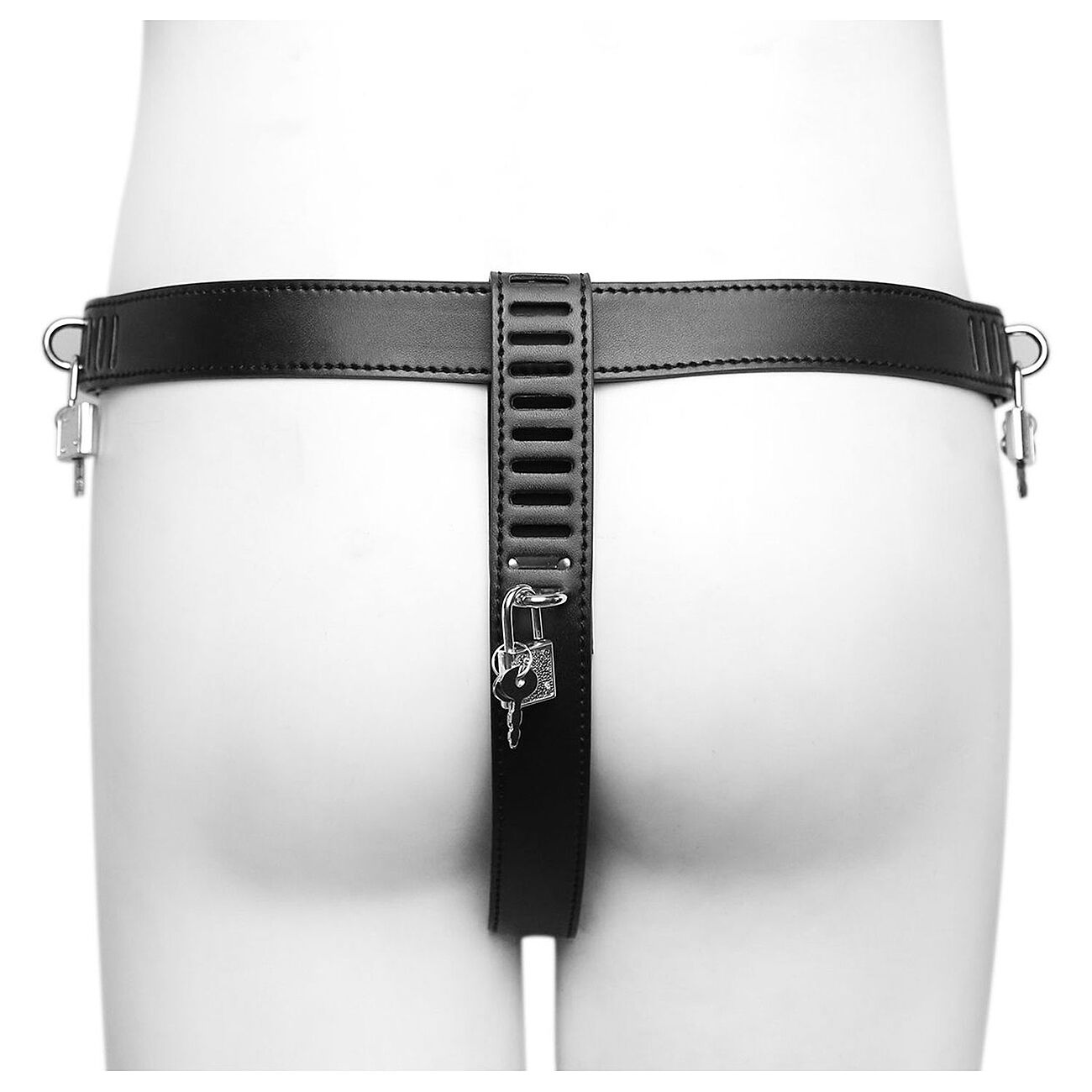 Chastity Pants - Nahkaiset siveyshousut