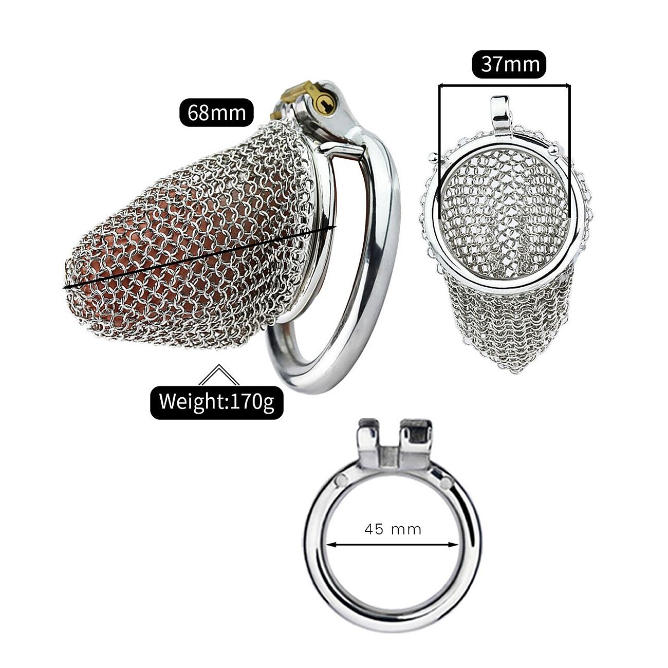 Kiotos Mesh Chastity Cage - Penishkki, M