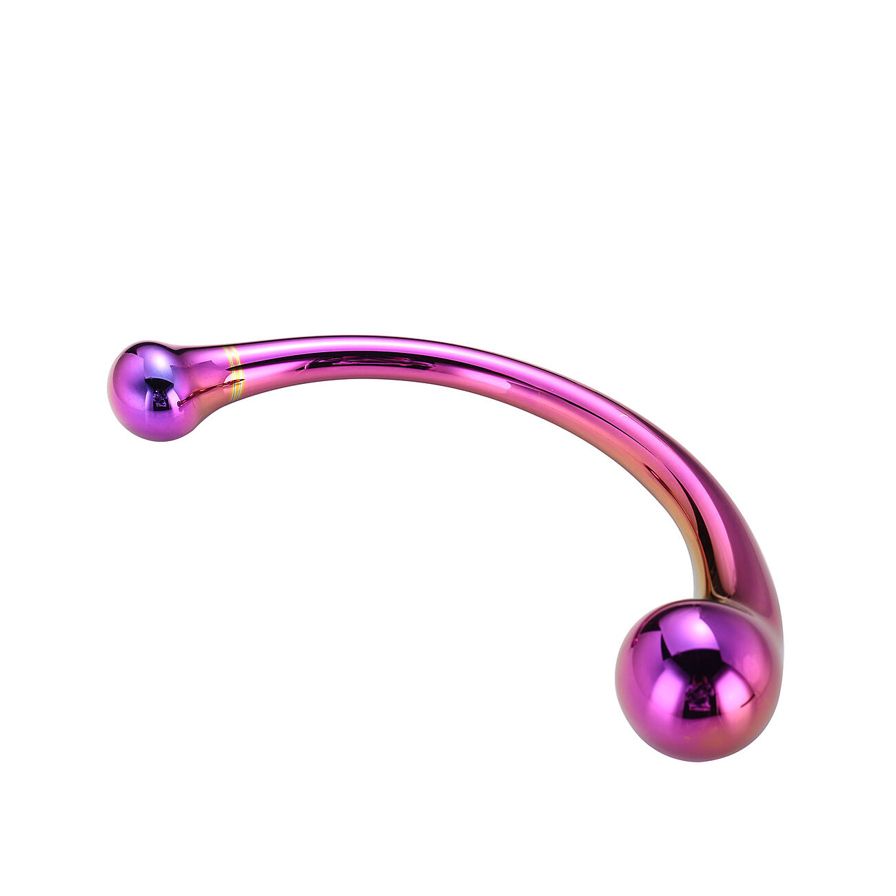 Glamour Glass Curved Wand - Tupladildo, L-koko