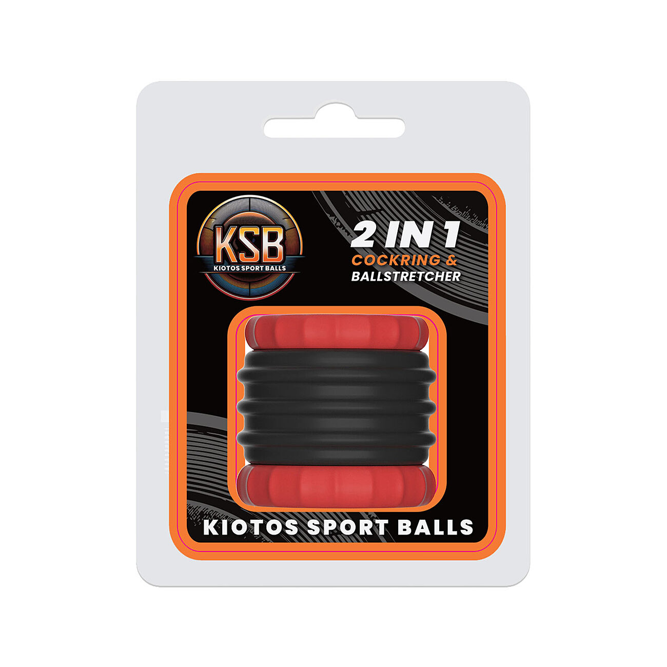 Kiotos KSB - Kahden penisrenkaan setti, musta-punainen