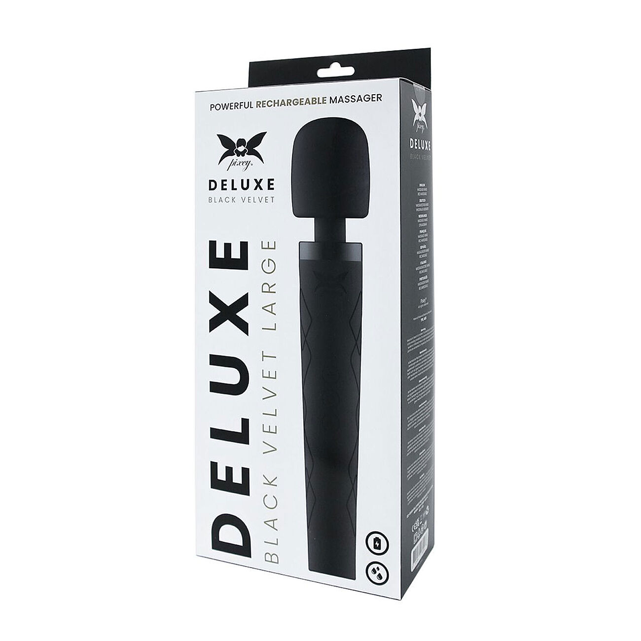 Pixey Deluxe Black Velvet Large - Wand-vibraattori
