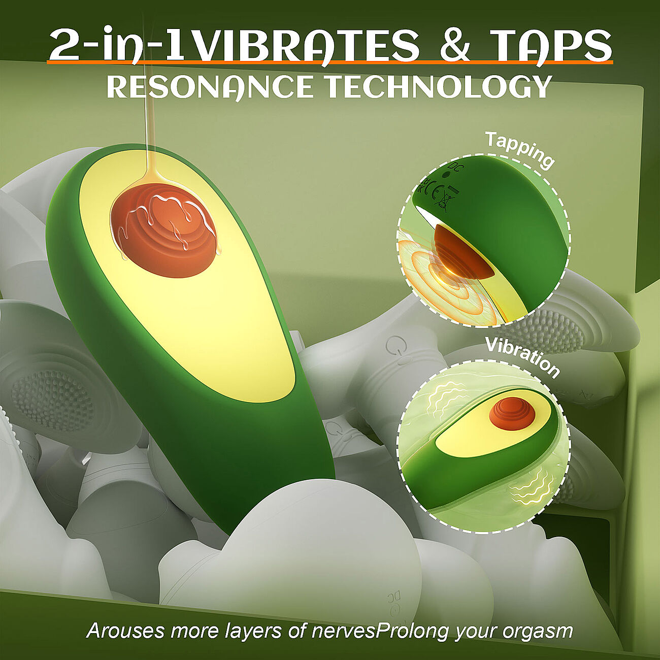 SOHIMI Avocado - Klitoriskiihotin vrinill