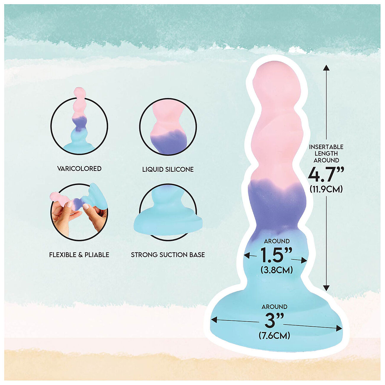 Nanma Pastel Wonders - Muotoiltu anaalitappi