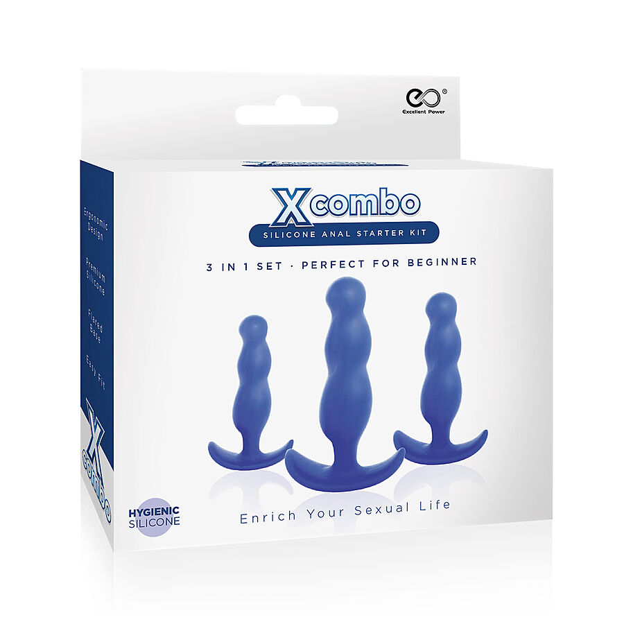 X Combo 3 in 1 Set - Anaalitappisetti aloittelijoille, kierre