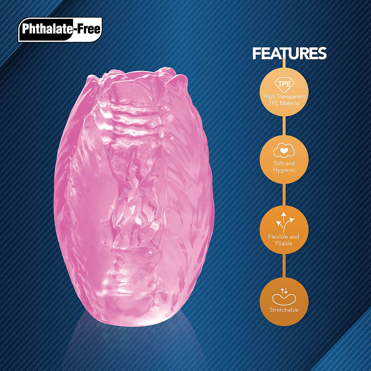 CUM ON - Jelly masturbaattori, pinkki