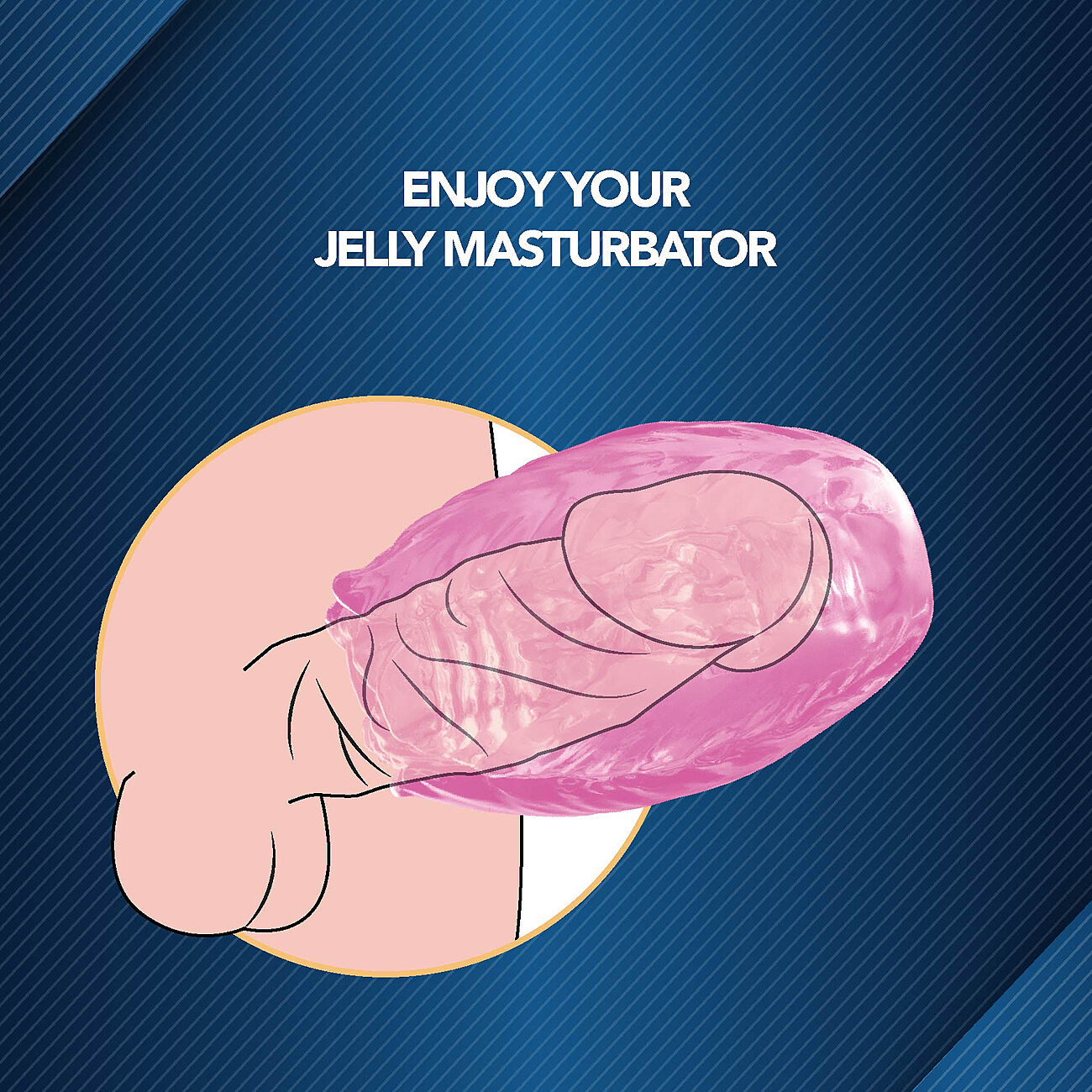 CUM ON - Jelly masturbaattori, pinkki