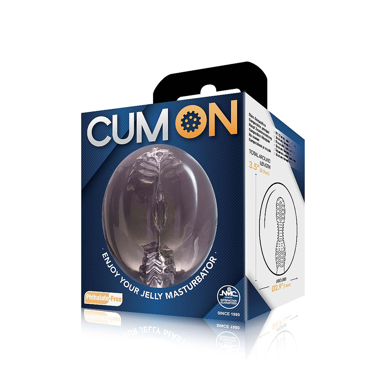 CUM ON - Jelly masturbaattori, musta