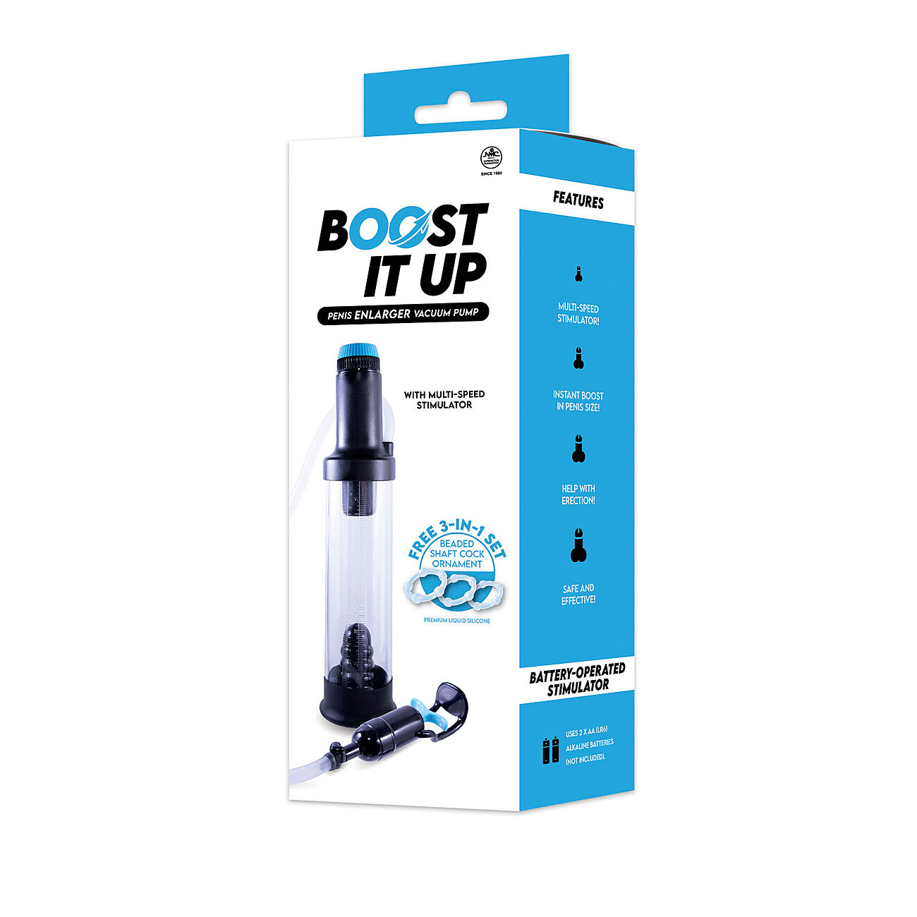 Boost It Up - Motorisoitu penispumppu + penisrengassetti