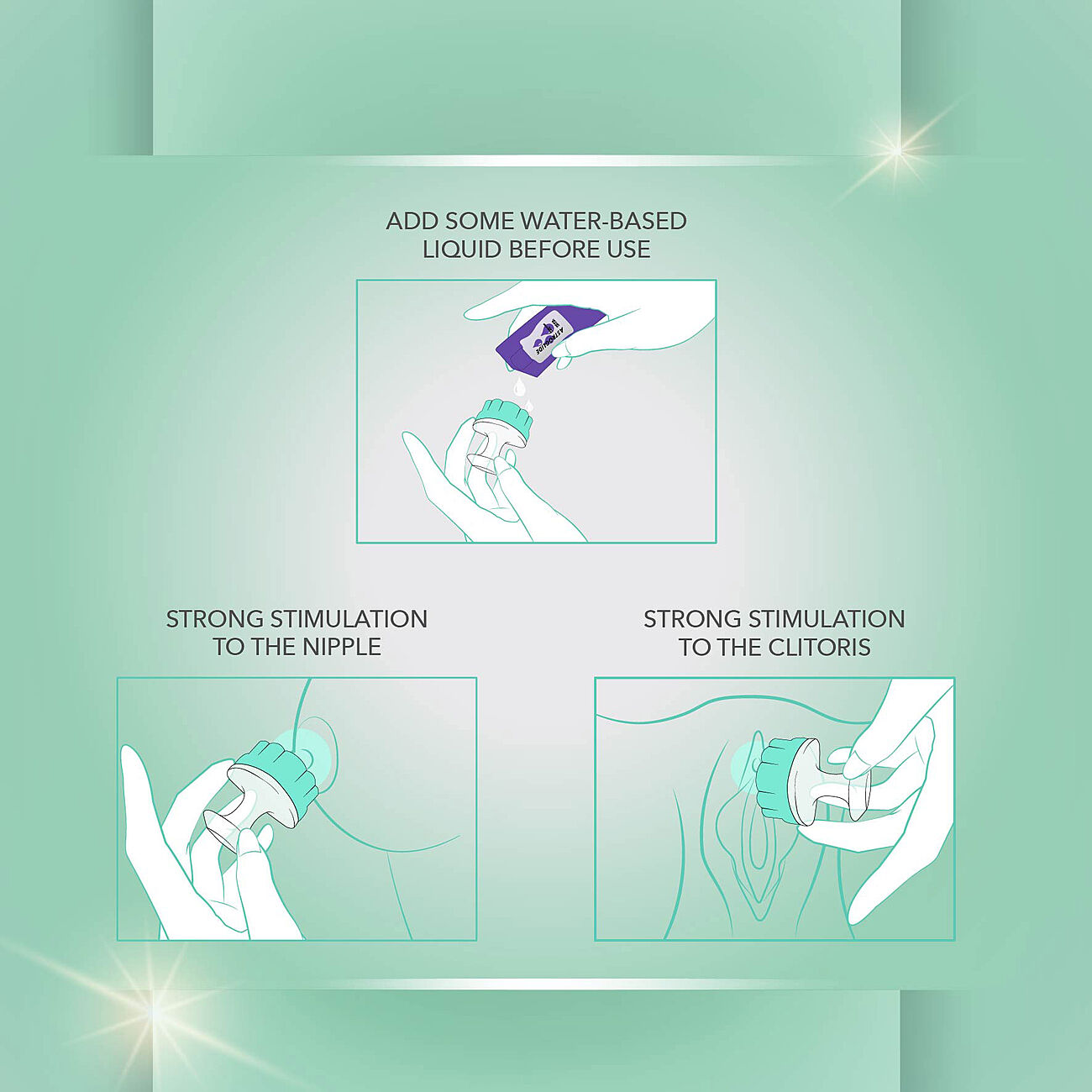 Lady Bits - Klitoriskiihotin, turkoosi