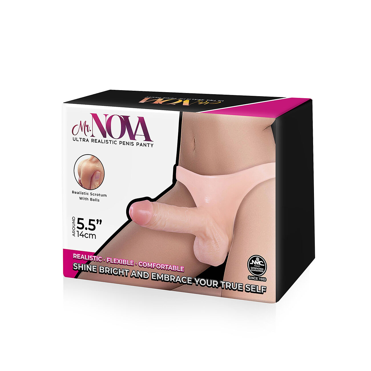 Mr. NOVA - Silikoniset housut ontolla tekopeniksell, stringit