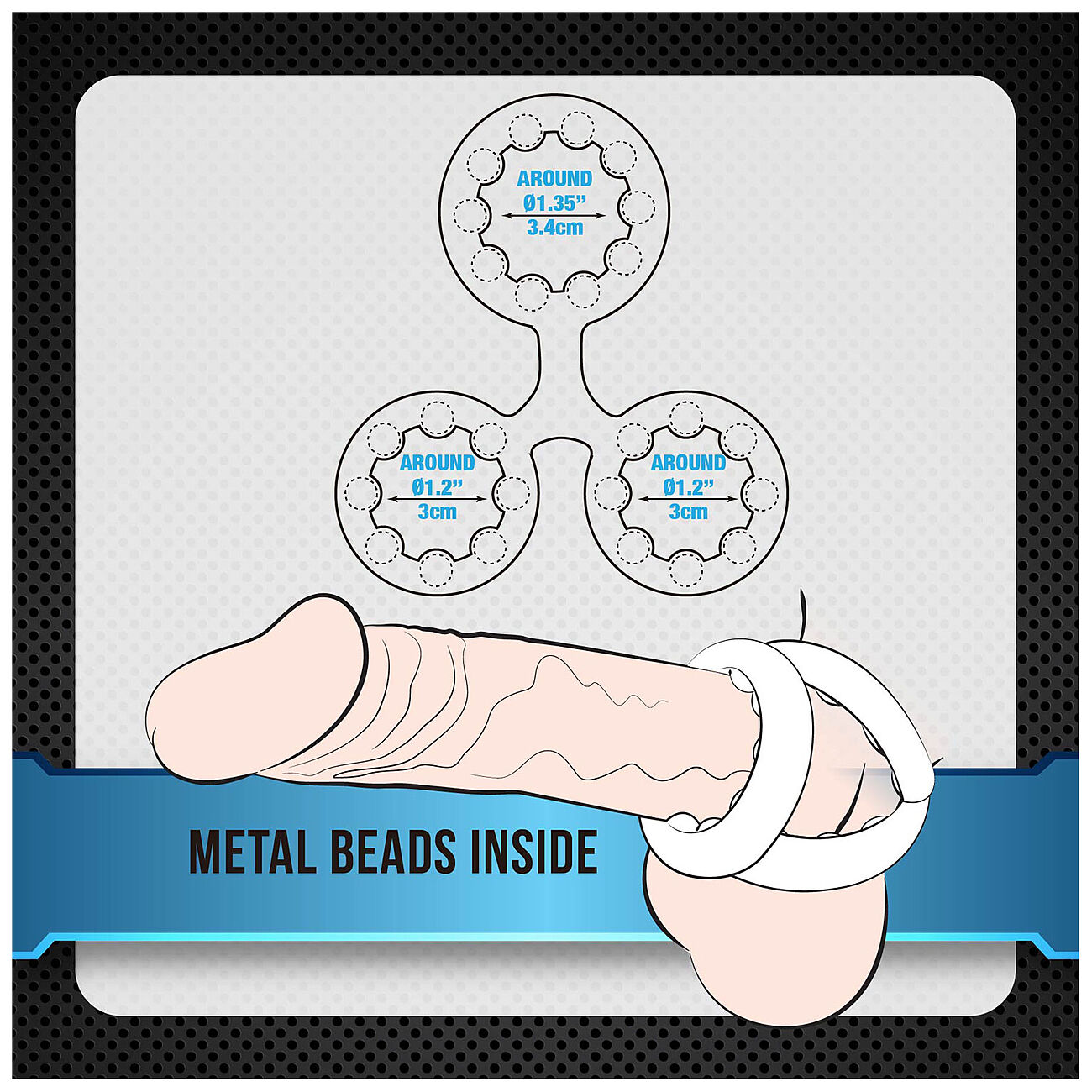 Nanma Maximun Metal - Peniskivesrengas metallikuulilla