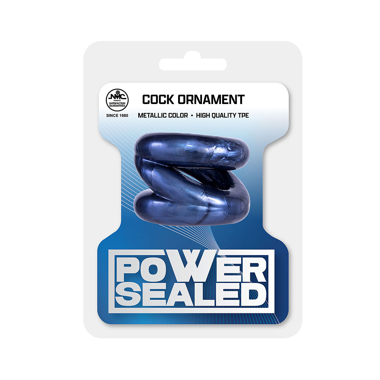 Nanma Power Sealed - 3-kierteinen penisrengas, sininen