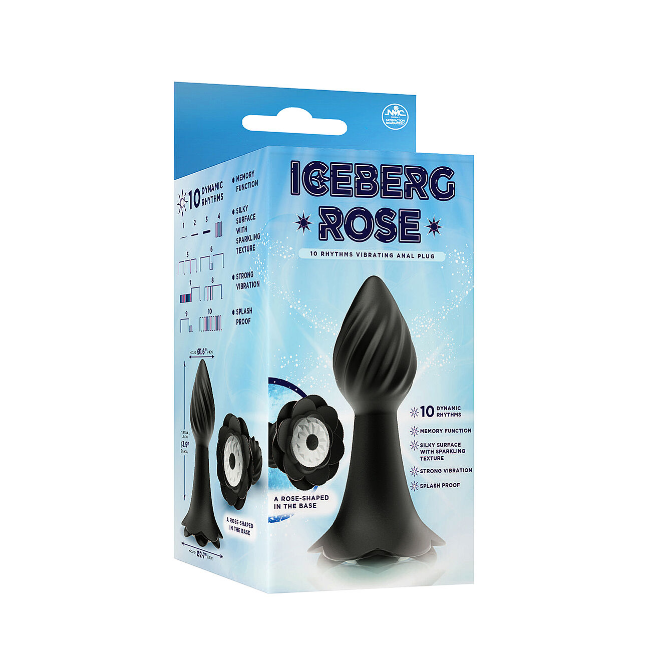 Iceberg Rose - Moottoroitu anaalitappi, musta