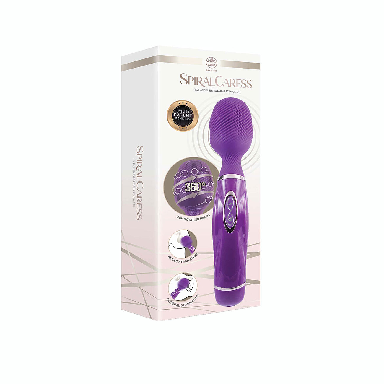 Spiral Caress - Wand-vibraattori py�rivill� helmill�