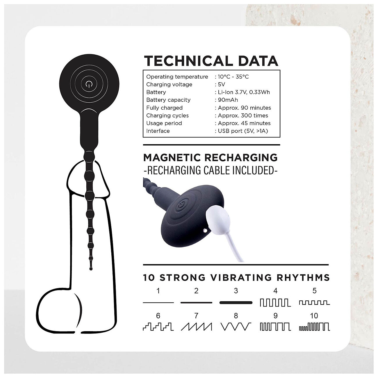 Nanma KNOT-KNOT - Ladattava silikonisondi
