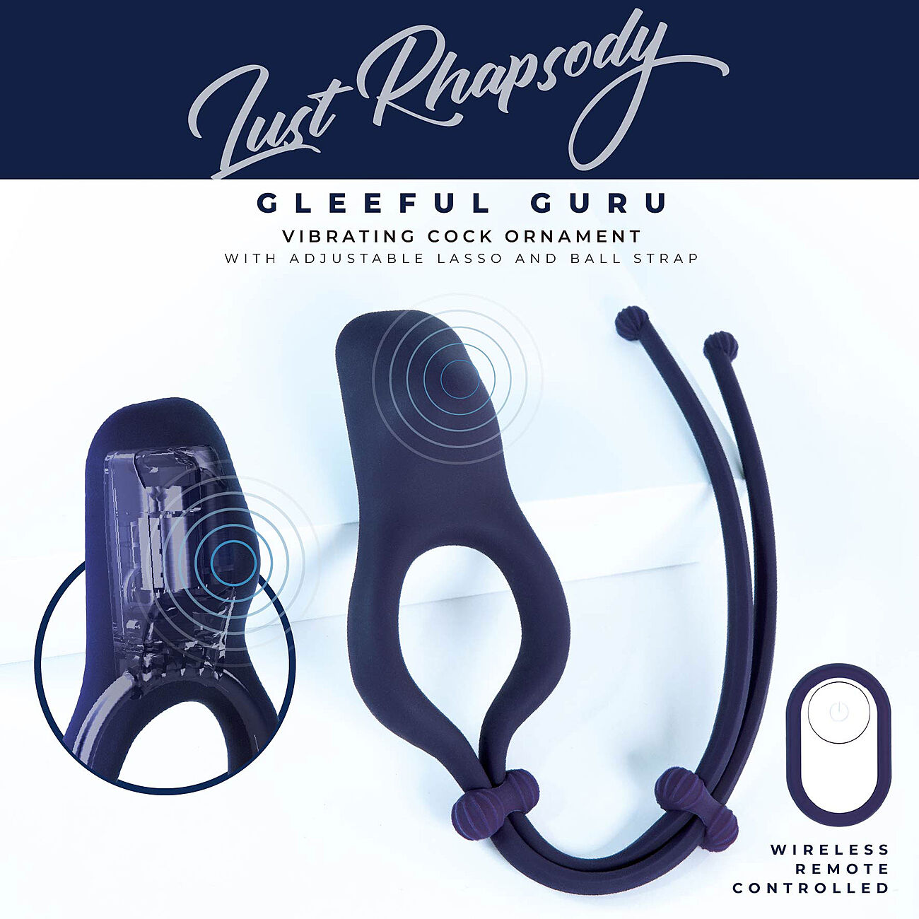 Lust Rhapsody - V�risev� ja s��dett�v� penisrengas kauko-ohjaimella