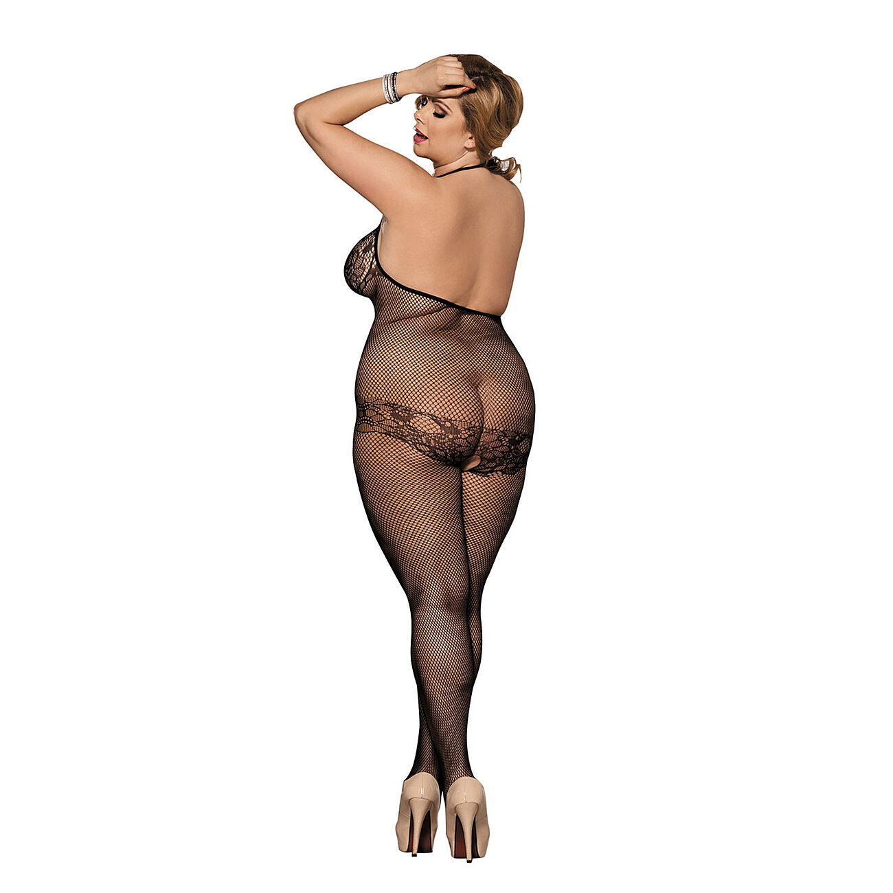 OhYeah - Catsuit, halterneck, Plus Size