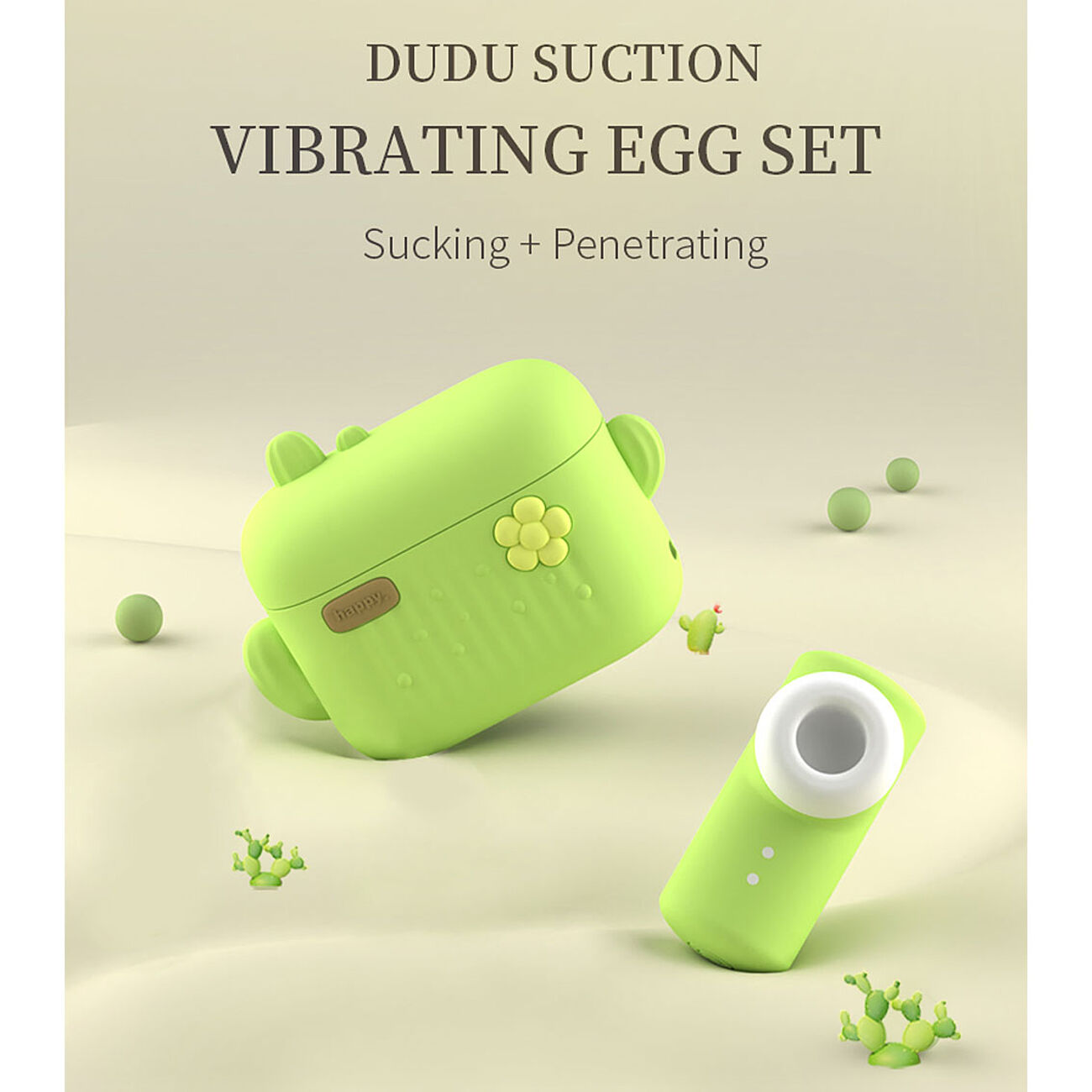 KOVIDA - Imev klitoriskiihotin desinfioivalla kotelolla, vihre