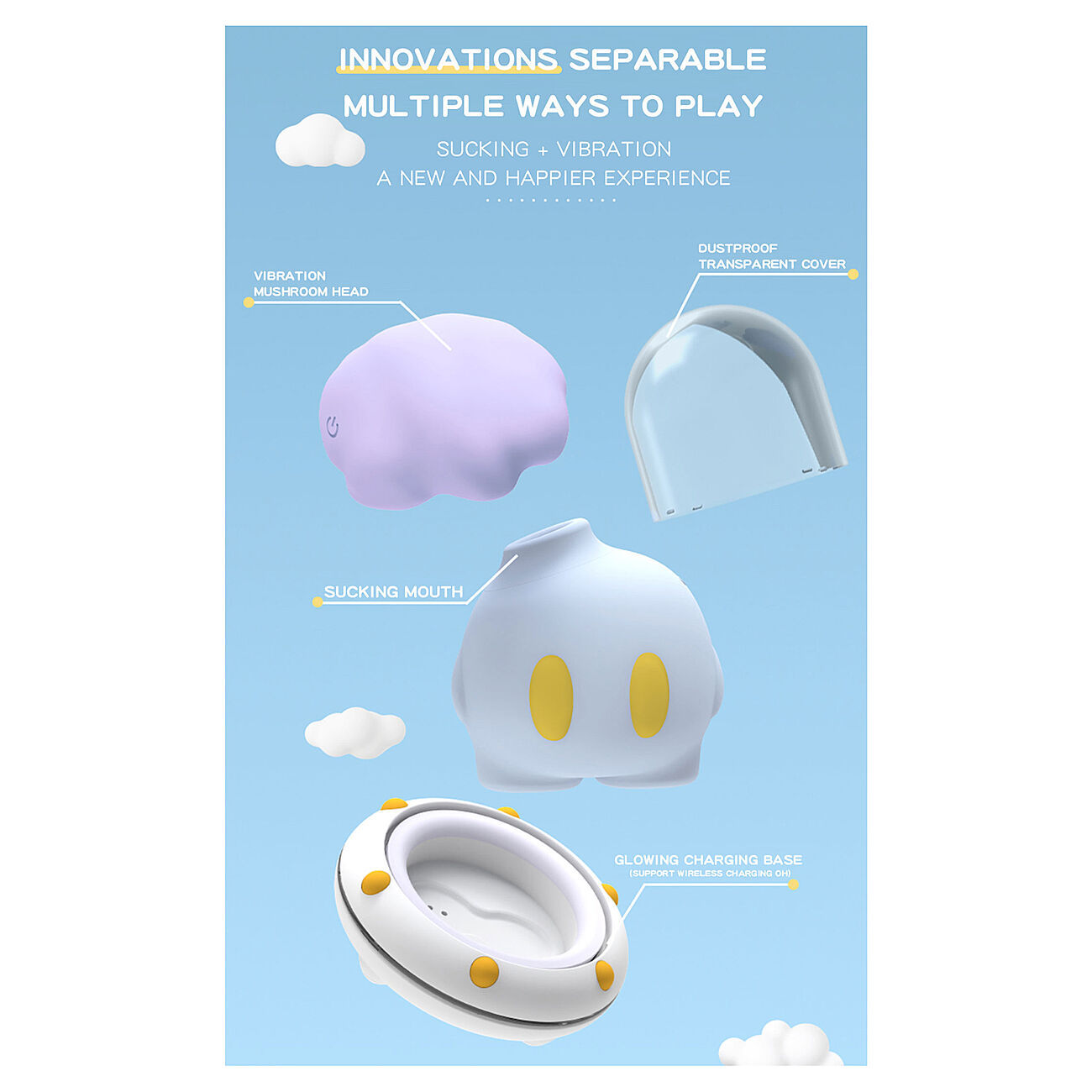 KOVIDA Cloud - Imev + vrisev klitoriskiihotin yvalolla, vihre