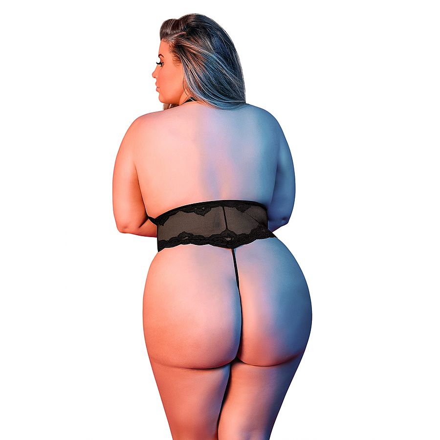 Exposed - Deep Plunge Halter Teddy, QS