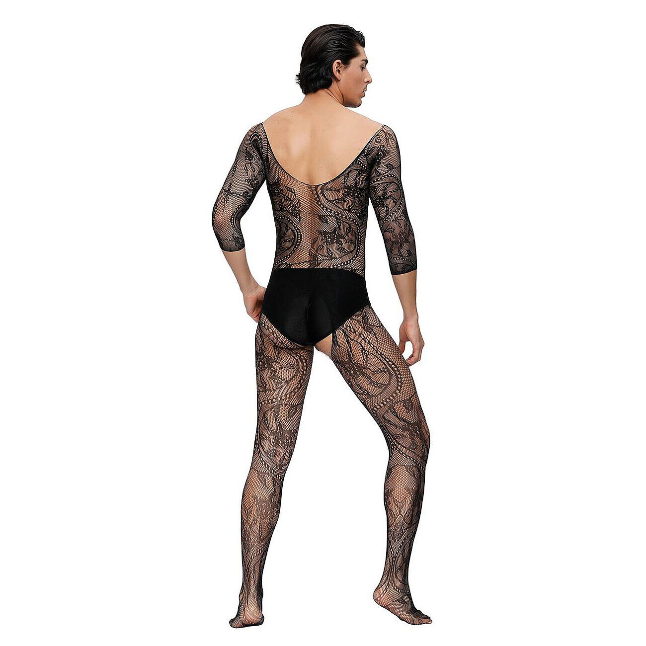 OhYeah - Miesten pitsikuvioitu verkkoasu hihoilla